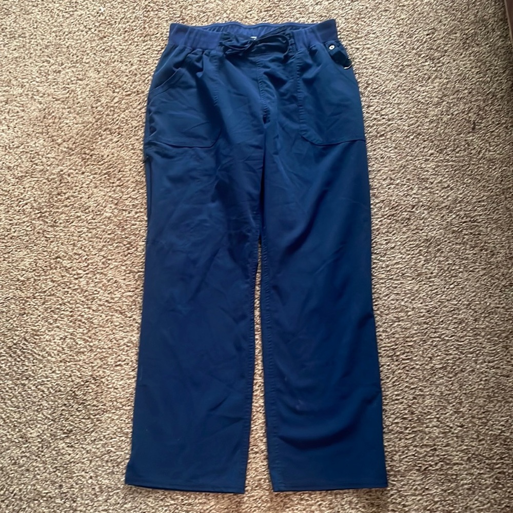Scrub Pants Womens Petite Medium Navy Blue